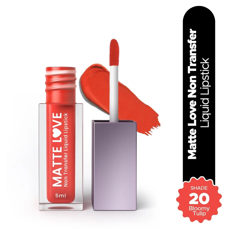 Hilary Rhoda Matte Love Non Transfer Liquid Lipstick | Lightweight & Matte Finish | Waterproof Lipstick for Women | Long Lasting & Non-Drying Lipstick | 5ml (Bloomy Tulip - Shade 20) thumbnail 2